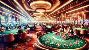 Ilustrasi pengguna menikmati hiburan live casino dan sports betting dengan bijak
